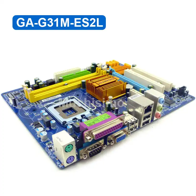 Gigabyte Ga G31m Es2l Desktop Motherboard G31 Es2l Socket Lga 775 For Core 2 Pentiumd Ddr2 4g Micro Atx Used G31m Es2l Mainboard Motherboards Aliexpress