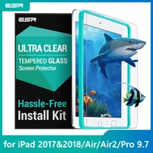 ESR Защитная пленка для экрана, закаленное стекло для iPad 2018, новый выпуск/для iPad 9,7 2017 Air2, аппликатор бесплатно(China)