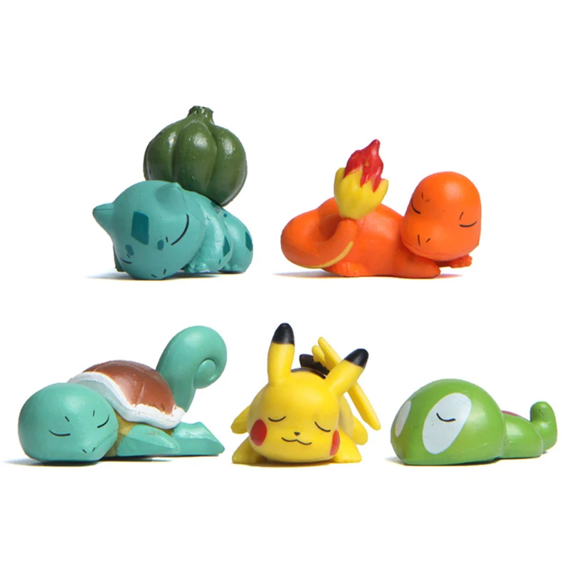 

8pcs/lot Kawaii Pokemon Pikachu Eevee Venusaur Toys PVC Action Figures Toys DIY Micro TLandscape Decoration oys Model Gifts