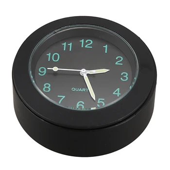 

Motorcycle Clock Watch Aluminum Cnc Motorbike Handlebar Mount Clock with Buckle Black Waterproof Universal