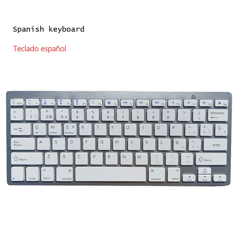 Slim Bluetooth Wireless Keyboard 78 keys for Tablet Phone iPad Laptop Macbook Compatible Windows Android iOS Mac OS magic keyboard pc Keyboards