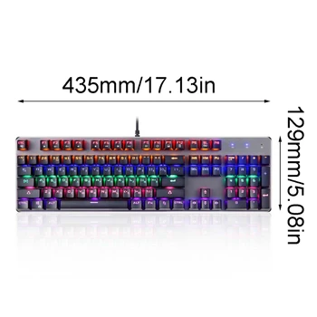 

RGB USB Wired Mechanical Keyboard 104 keys Russian English Gaming Keyboards