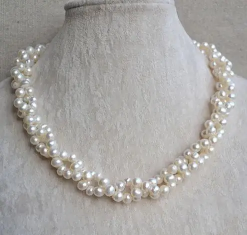 

Favorite Pearl Jewelry 45cm 6-7mm White Color Natural Freshwater Pearl Necklace Handmade Wedding Birthday Fine Women Gift
