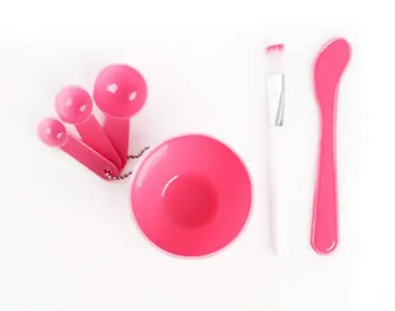 30 компл./лот 4 в 1 DIY маска для лица, щетка и чашка для смешивания ложка палочка инструмент набор для ухода за лицом высокое качество