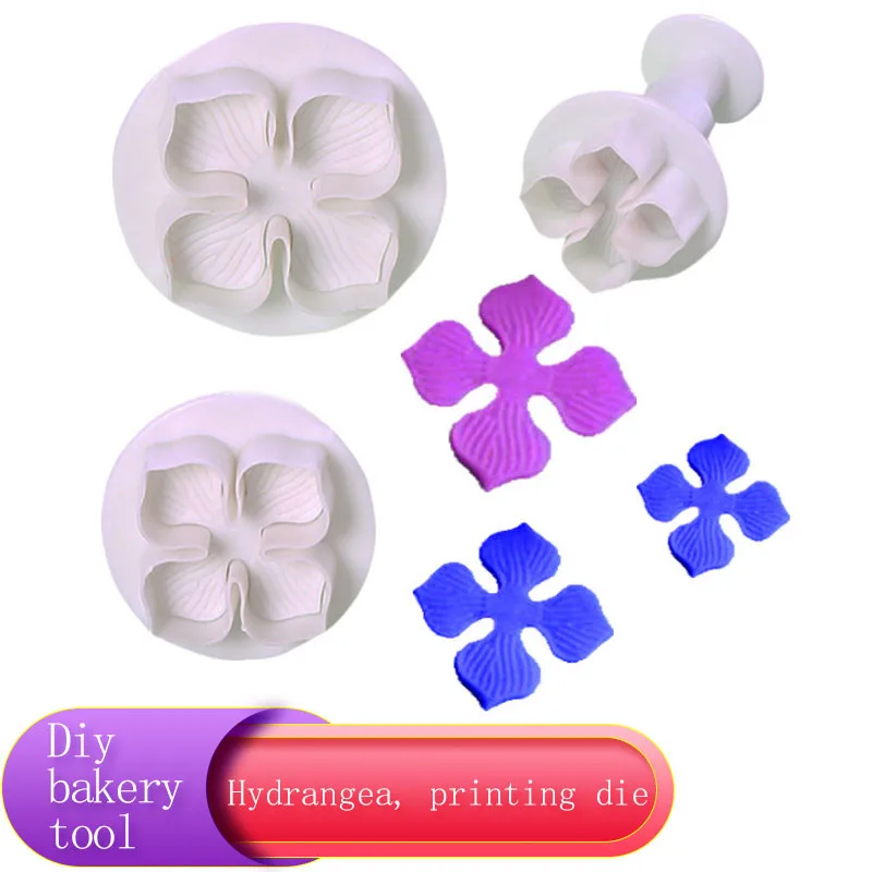 

3PCS Hydrangea Fondant Cake Decoration Printing Die Spring Biscuit Cutting Die DIY Baking Tools