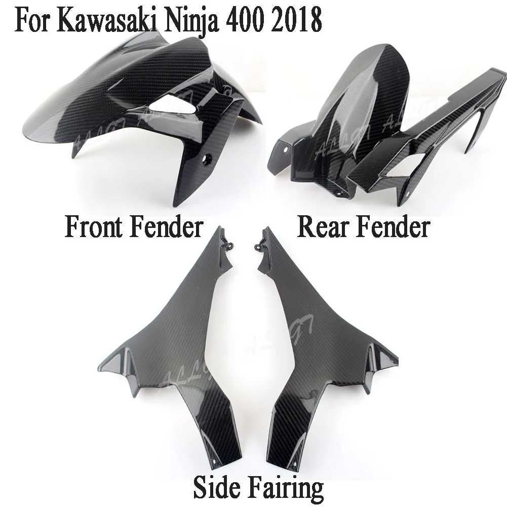 Подходит для KAWASAKI NINJA 400 2018 боковой обтекатель переднее крыло из 100% углеродного