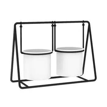 

1pc Flower Pot Plant Pot Macetas Iron Art Creative Iron Frame Decorative Flower Pot Succulent Flowerpot For Bedroom Living Room