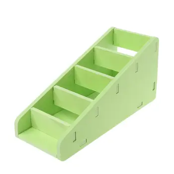 

5-Tier Storage Box Shelf Layered Remote Control Holder Wooden Desk Organizer Tray Case Desktop Combination Home Office