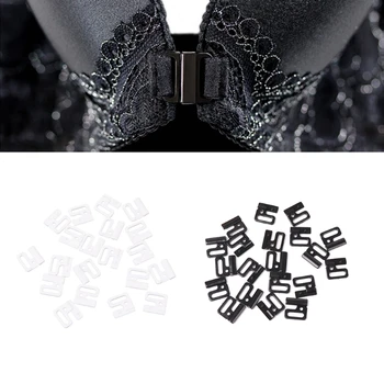 

10 x Craft Plastic Rectangle Tap Hooks & Clasp Sewing On Swimsuit Bra BIKINI