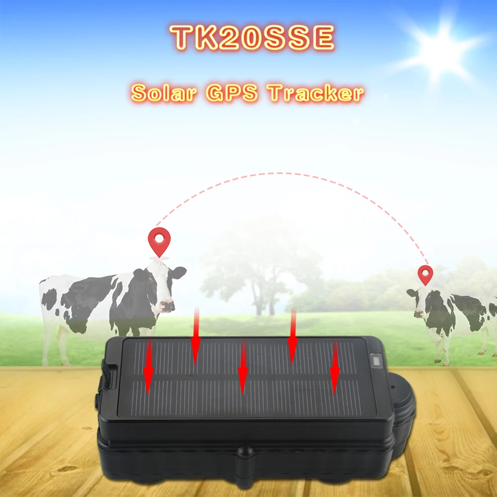 Водонепроницаемый gps-трекер TK20SSE добавить солнечное устройство слежения локатор со съемной батареей 20000 мАч встроенный датчик оповещения о падении