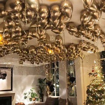 

Birthday Decor Golden Balloons Metallic Chrome Clear Confetti Ballons for Birthday Party Decorations Adult Kids Wedding Globos
