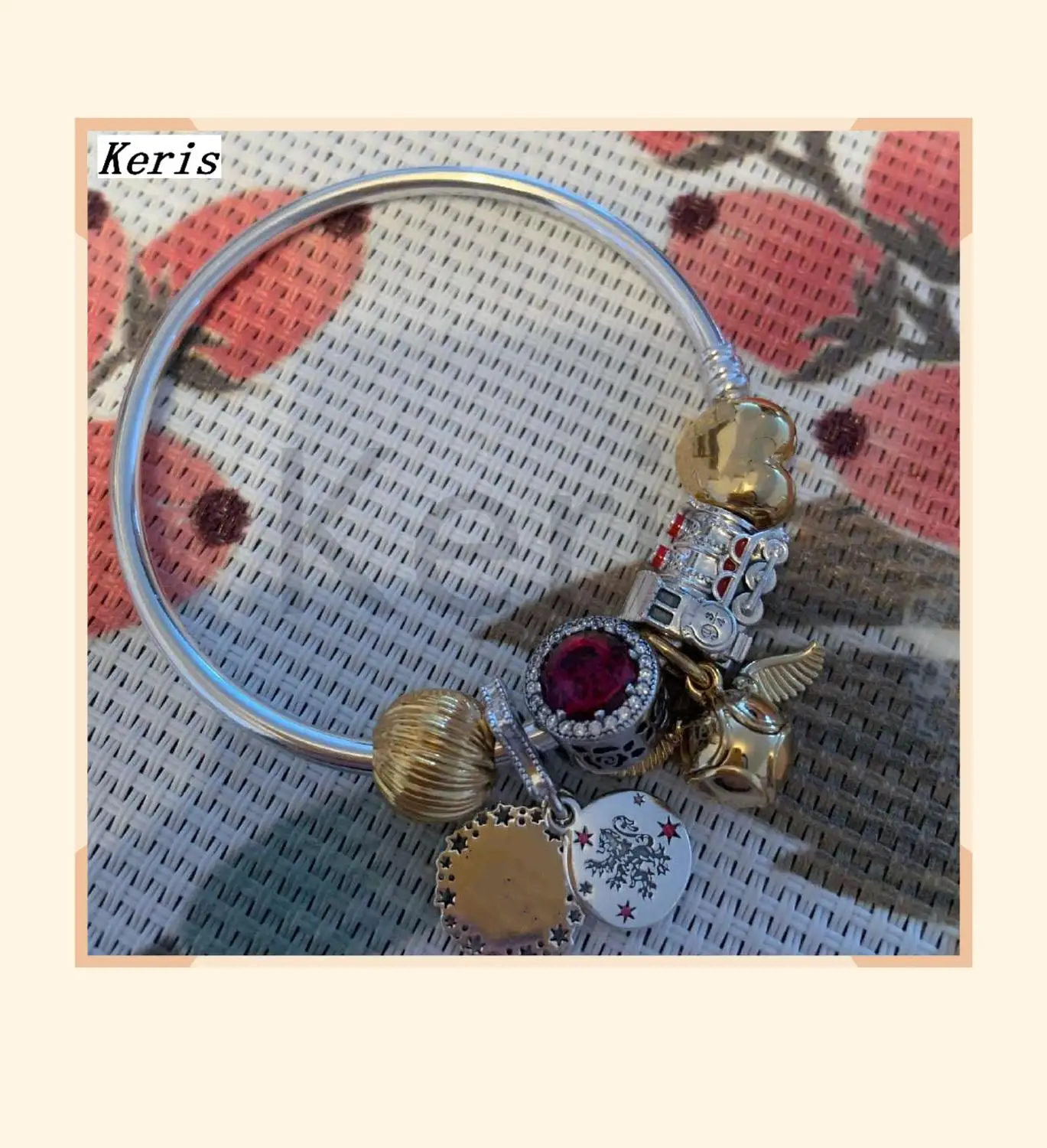 

High Quality Original 1:1 100% Silver Plated Gold Bead Locomotive String Bracelet Free Package