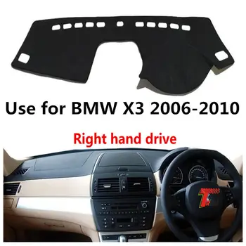

Taijs right hand drive car dashboard cover for BMW X3 2006-2010 sun shake comfortable polyester fibre red black blue edge