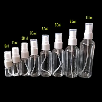 

Transparent Empty Spray Bottles 5ml/10ml/20ml/ 30 Ml / 50 Ml / 80 Ml / 100 Ml PlasticRefillable Atomizer Can Fill The Container