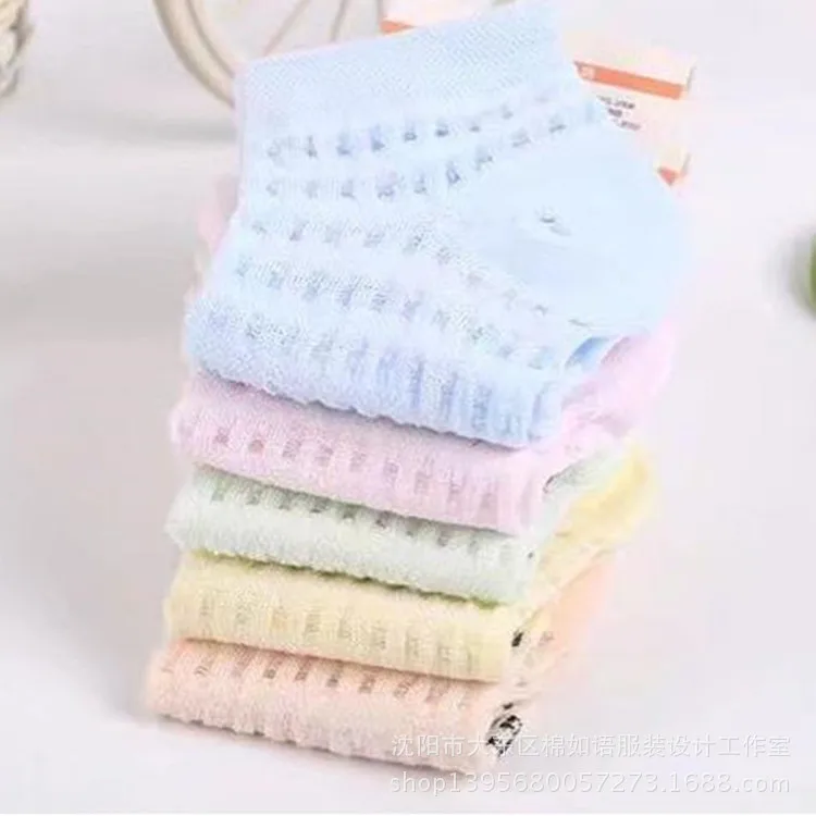 Men And Women Children Versatile Fresh Cotton Jersey Socks Spring And Summer-Mesh Short Socks Porous Socks Candy Color Supply of