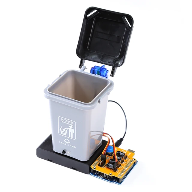 Funny Creative Automatic Trash Can Robot Toys Children’s Programming DIY Kit Xmas Gift 4