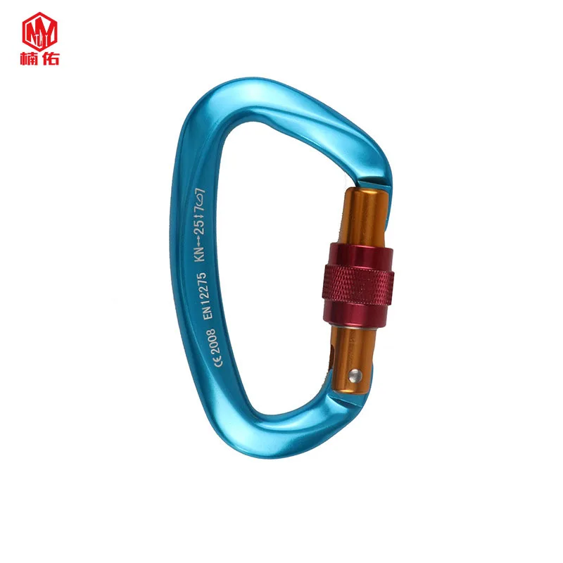 

1PC Portable Aviation Aluminum 25KN Carabiner Safety Hook Mountaineering Buckle Descent Device Quick Hook Hanging Buckle