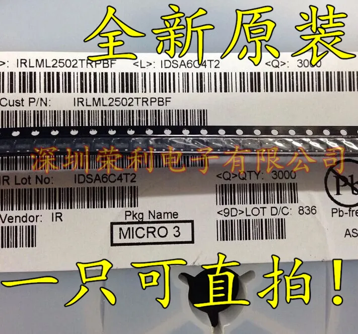 10PCS New IRLML2502 IRLML2502TRPBF MOSFET N20V/4.2A | Электронные компоненты и принадлежности