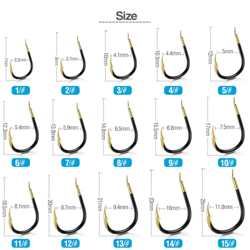 20 pcs Fishing Hook Single Fishhook Fishing Accessories Supplies Lures Carp Fishing Tackle Barbed Colored Tungsten Alloy