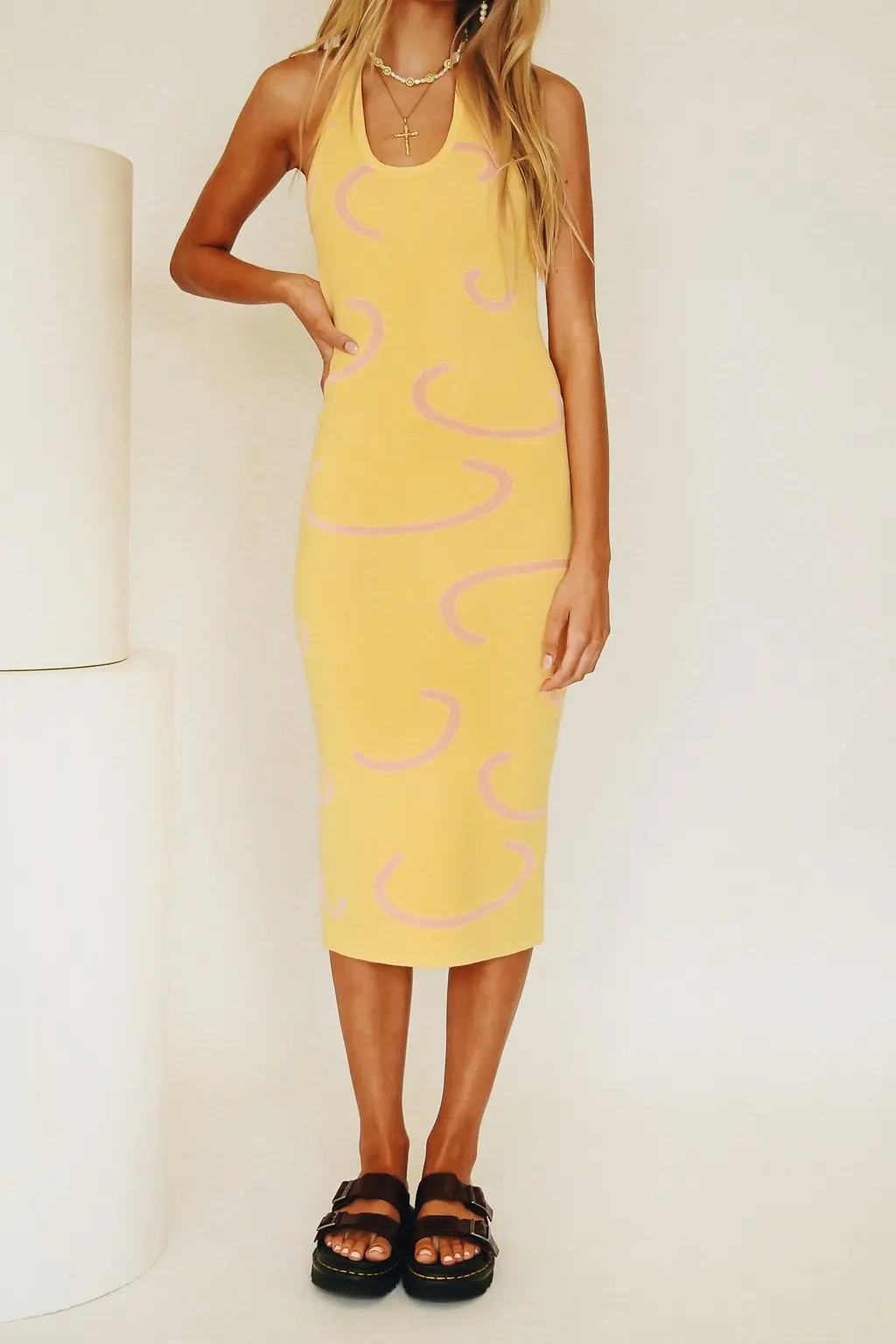 FSDA 2021 Knitted Bodycon Dress Women 