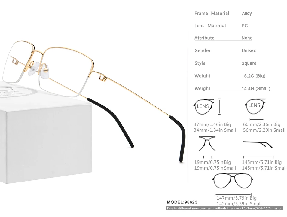FONEX из титанового сплава, очки без оправы по рецепту,, оптические очки для близорукости, оправа для очков, мужские корейские очки без винтов 98623