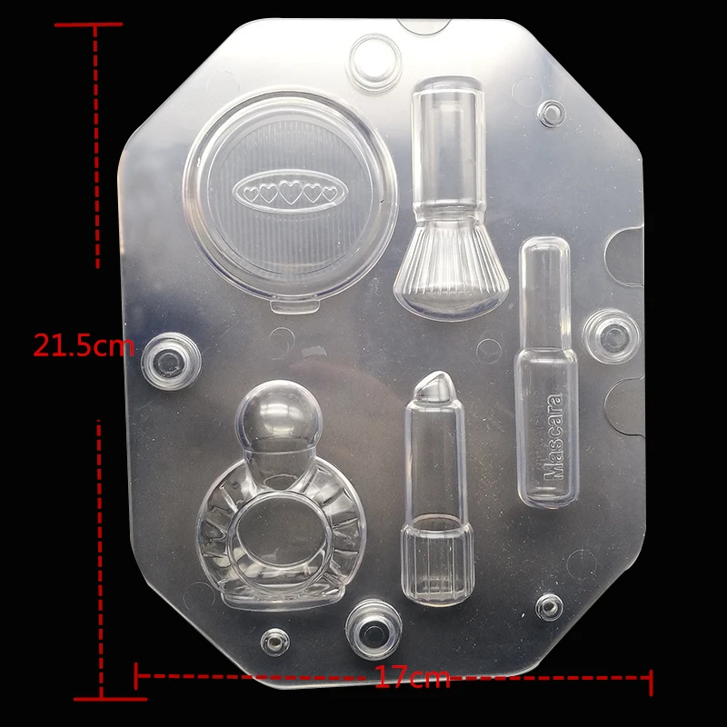 Большой размер 3D Косметика шоколадная Форма стерео Помада Тушь для ресниц конфеты Поликарбонат Магнитная форма для выпечки DIY украшения торта инструменты