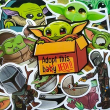 Special Price 50PCS Baby Yoda Star Wars The Mandalorian Stickers for Laptop Skateboard Home Decoration Car Scooter Decal Special Price 50PCS Baby Yoda Star Wars The Mandalorian Stickers for Laptop Skateboard Home Decoration Car Scooter Decal