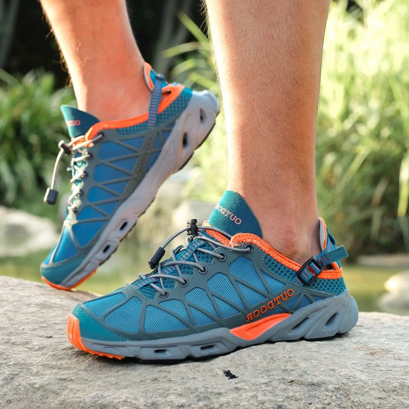Scarpe Sportive Da Trekking Outdoor Estate Arrampicata Pesca Trekking Quick Dry Traspirante Non-Slip Scarpe Da Trekking Scarpe Da Ginnastica Uomo Donn