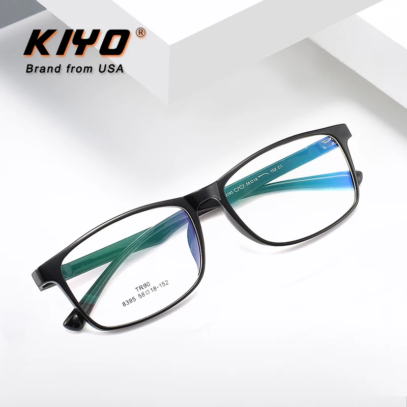 

KIYO Brand 2021 New Women Men Fashion Optical Frame TR90 Eyeglasses Frames Square Spectacles Glasses High Quality Eyewear 8395