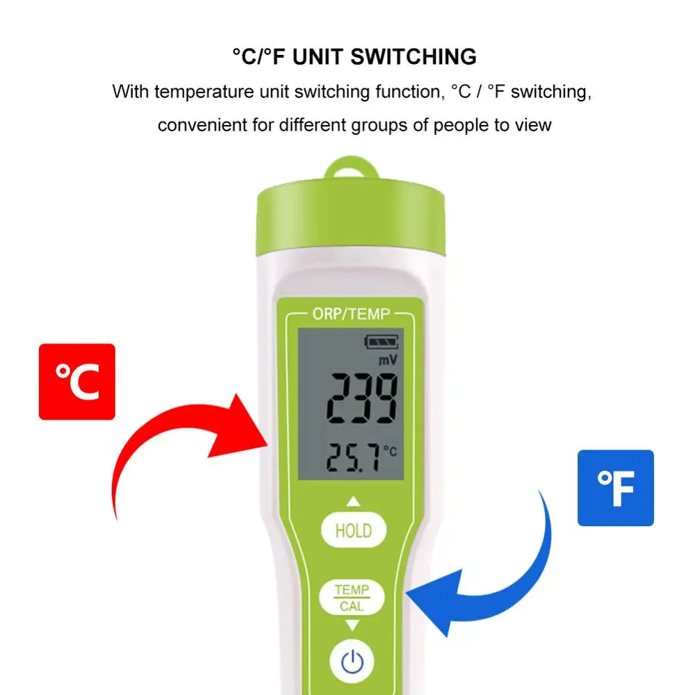 Kopen Yieryi ORP 100 Redox Orp Meter Water Kwaliteit Monitor Lcd Digitale Detector Pen Type Analyzer Tester Voor Zwembad