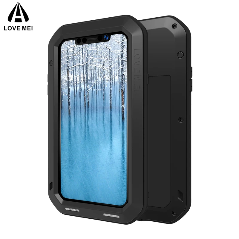 LOVE MEI, Алюминиевый металлический чехол для iPhone XR, мощная броня, ударопрочный, водонепроницаемый чехол для iPhone XR, чехол для улицы