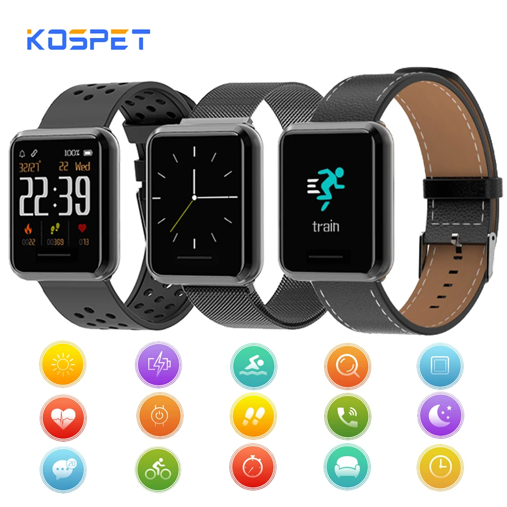 

KOSPET DK08 Smartwatch Men Women Mulit-Sport Mode 1.28" IP67 Waterproof 110mAh Heart Rate Monitor Smart Watch For IOS Android