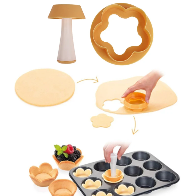 PerfectBakedTartShellsMoldPastryTamperPlasticMiniTartTamper