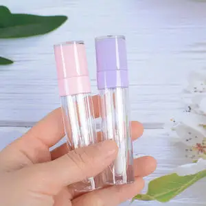 

6.4ml Empty Lip Gloss Bottle Round Tube DIY Lipstick Container Refillable Bottle Vials Sample Display Travel Cosmetic Container