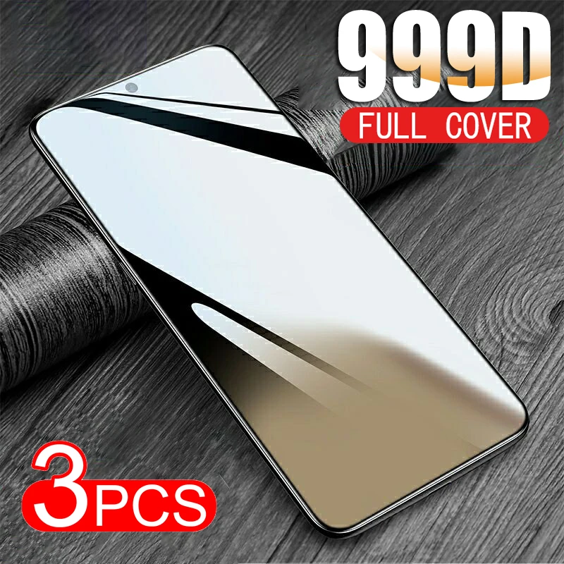 3 piezas de vidrio Protector para Samsung Galaxy A71 A51 5G A50 A70 A20 A21 A10 A11 A50S A30S A01 Protector de pantalla de cristal templado de cine