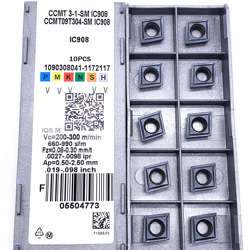 10 шт. CCMT09T304 SM IC907 / IC908 32 51 токарные инструменты для внутренней обрезки режущий
