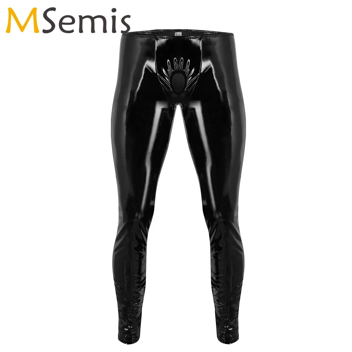 Мужские Клубные латексные леггинсы для танцев на шесте кожаные обтягивающие