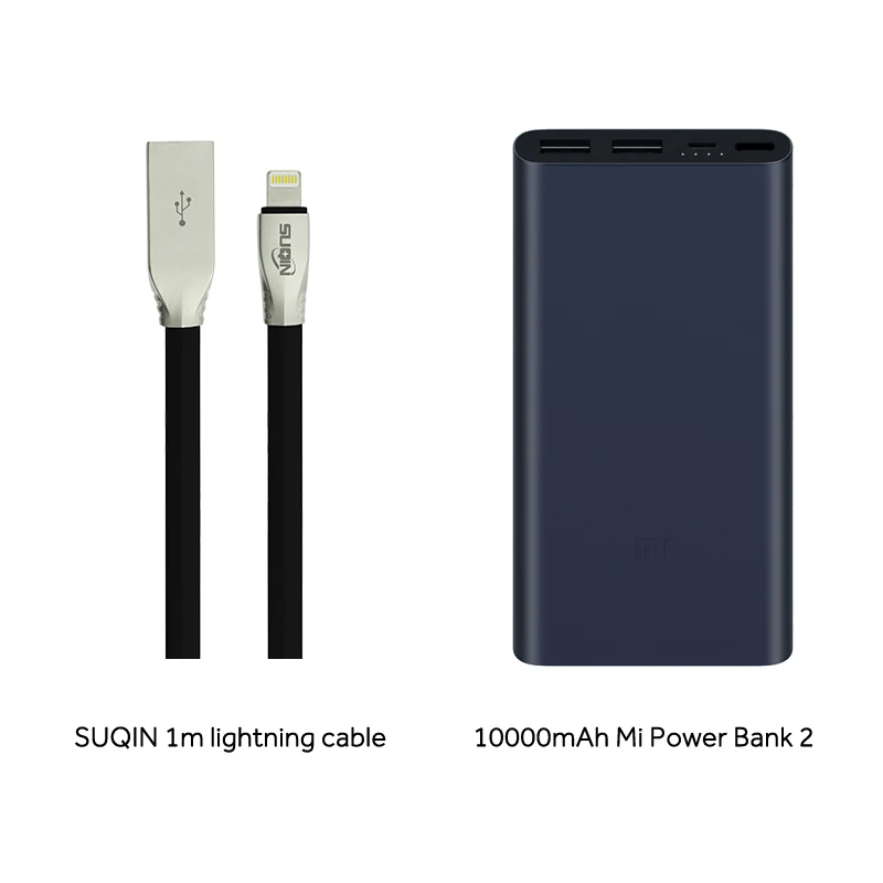 BL w Cable Lightning Аккумулятор Xiaomi Mi Power Bank 3 10000 PLM13ZM Fast Charge Version Недорогой внешний аккумулятор с быстрой зарядкой - Цвет: BL w Cable Lightning