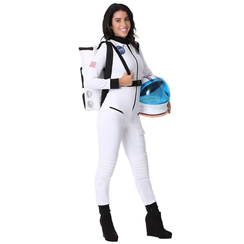 Карнавальный костюм астронавта со шлемом для взрослых, скафандр, Вселенная, звезда, одежда для вечеринок, реквизит для выступлений, Хэллоуин для женщин