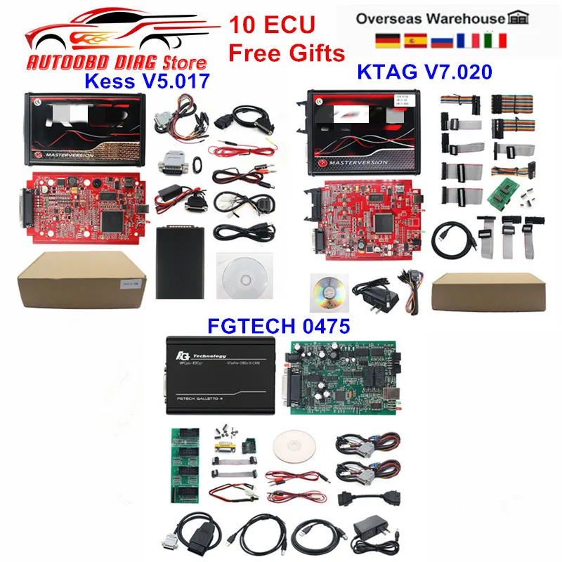 Онлайн полный набор инструментов для программирования Kess V5.017 V2.53 EU RED 5 017 Ktag V7.020