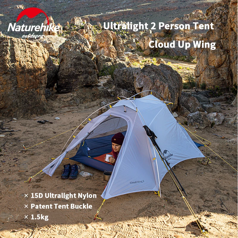 Туристическая палатка Naturehike 15D Ультралегкая на 2 человек 2020 кг силиконовый нейлон