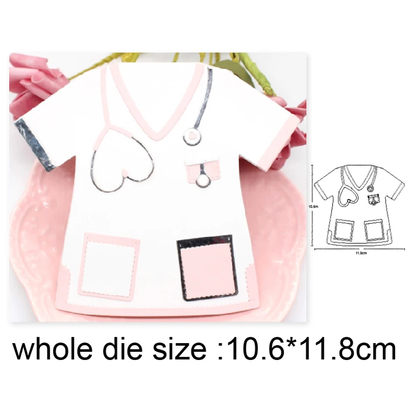 

Nurse Scrub Card Metal cutting dies Stencils for Scrapbooking dies craft paper knife mould blade punch embossing dies new 2020