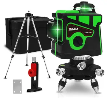 

Laser Level 16 Lines 3D Self-Leveling 360 Horizontal And Vertical Cross Super Powerful Green Laser Beam Line Measurement Tools