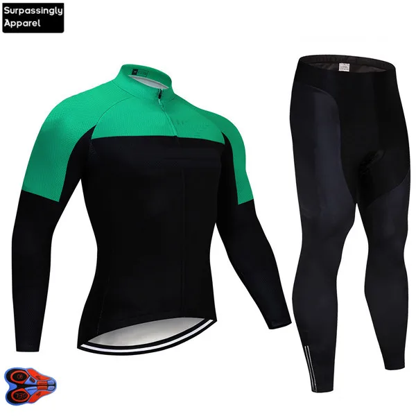 Pro Team Green Custom Ropa Hombre велосипед MTB велосипедная одежда Bicicletta Майо Ciclismo Одежда для велоспорта длинная велосипедная майка - Цвет: Picture Color