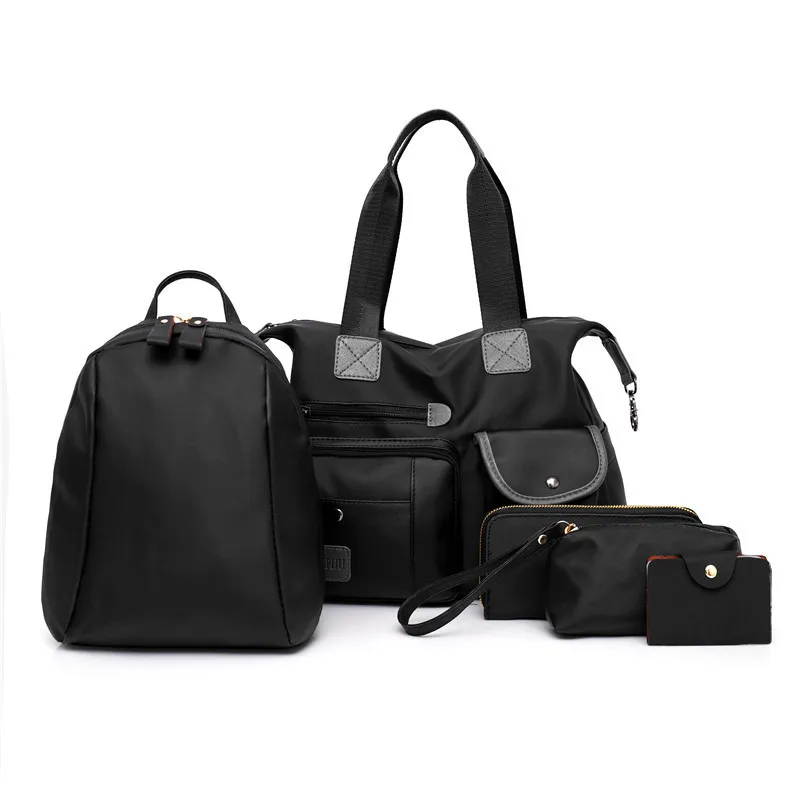 

2019 Hot Selling Europe And America-Style Five-Piece Different Size Bags Nylon Shoulder Bag/ Hand Bag Shoulder WOMEN'S Bag Bags