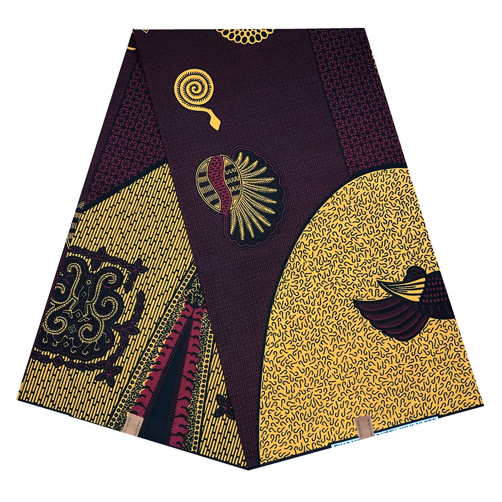 Африканская голландская восковая печать ткань высокого качества хлопок Материал Анкара ткань шитье настоящий голландский настоящий воск 6 ярдов для одежды