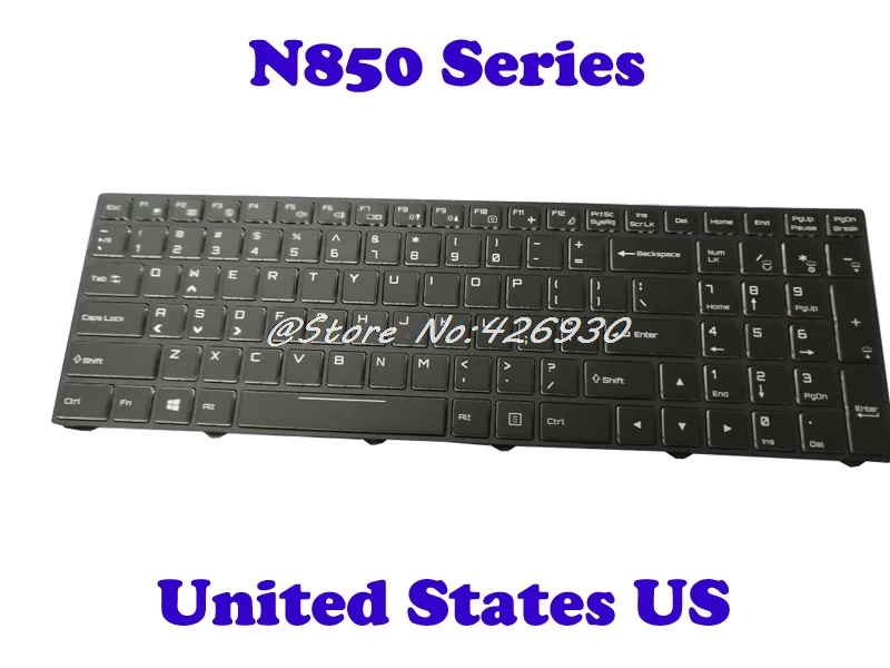 Американская английская клавиатура с подсветкой для CLEVO N850 CVM15F23USJ4309 6 80 N85H0 011 1