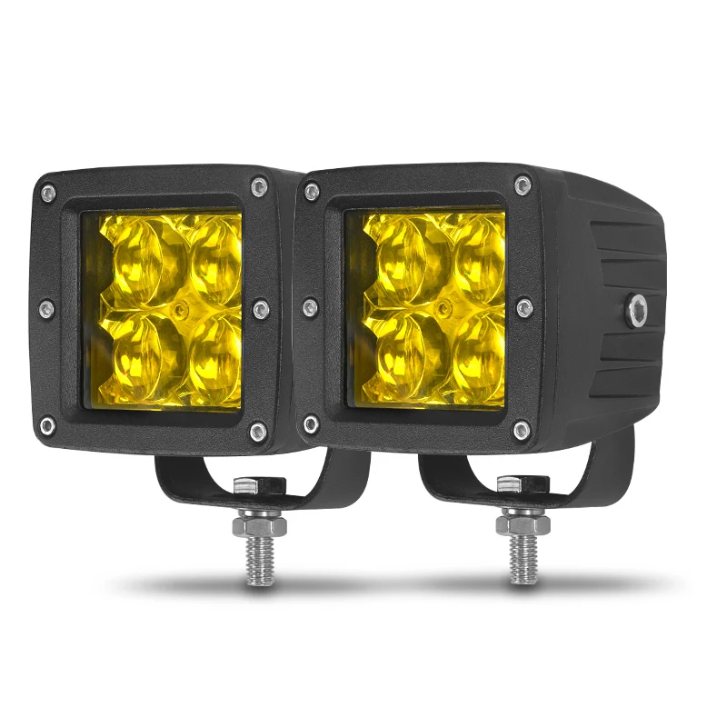 

DERI 5D 3inch Square led work light 12W 3000K amber driving light Flood Spot Beam lamp Fog Lights For Car Boat Off Road Jeep