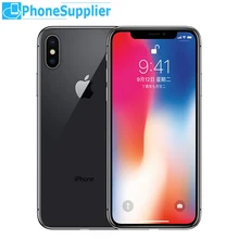Разблокированный смартфон Apple iPhone X, 5,8 дюймов, 4G LTE, 12 МП, двойная задняя камера, лицевая сторона, ID, 64 ГБ/256 ГБ, телефон