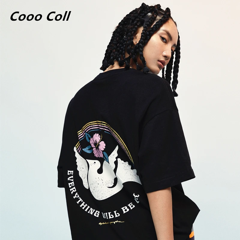 CoooColl футболка 19SS Новая мода хип хоп Свободный Повседневный хлопковый оверсайз